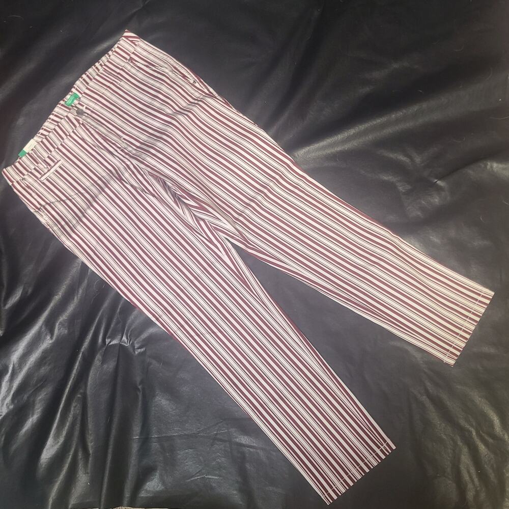 NWT United Colors of Benetton Vertical Stripe Chino Pants size 44